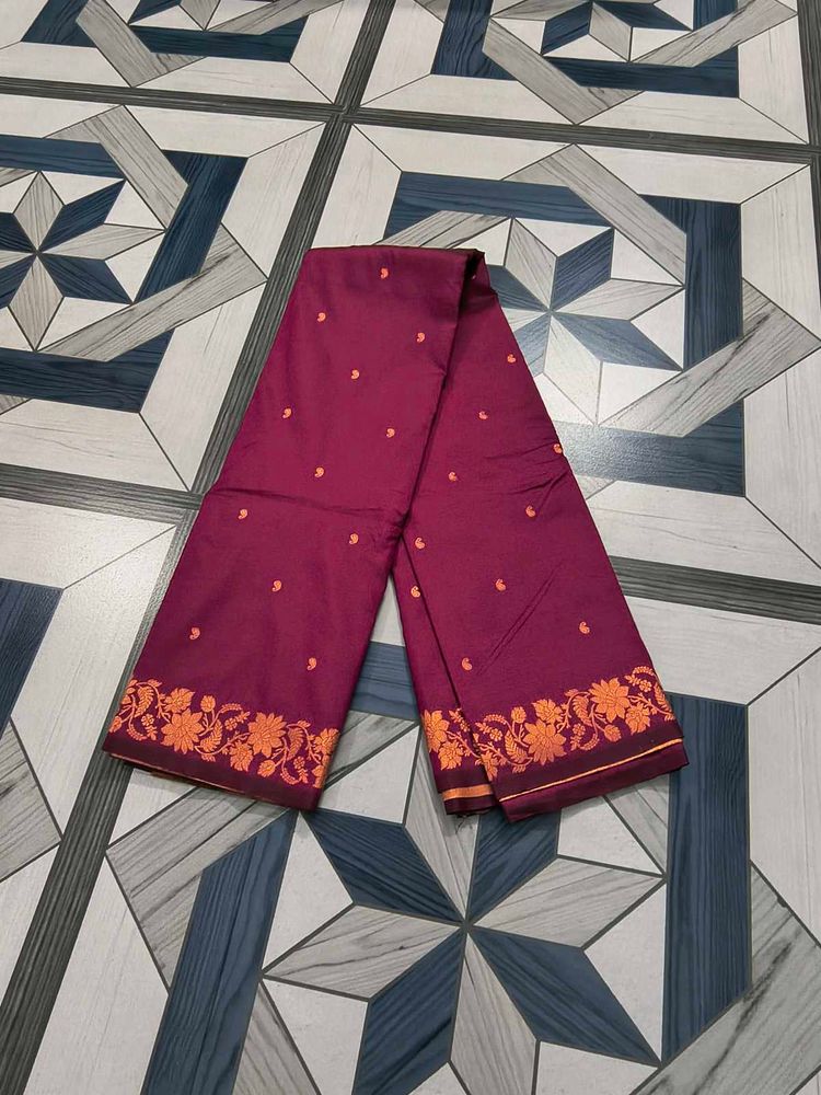 brand new katan silk saree magenta colour