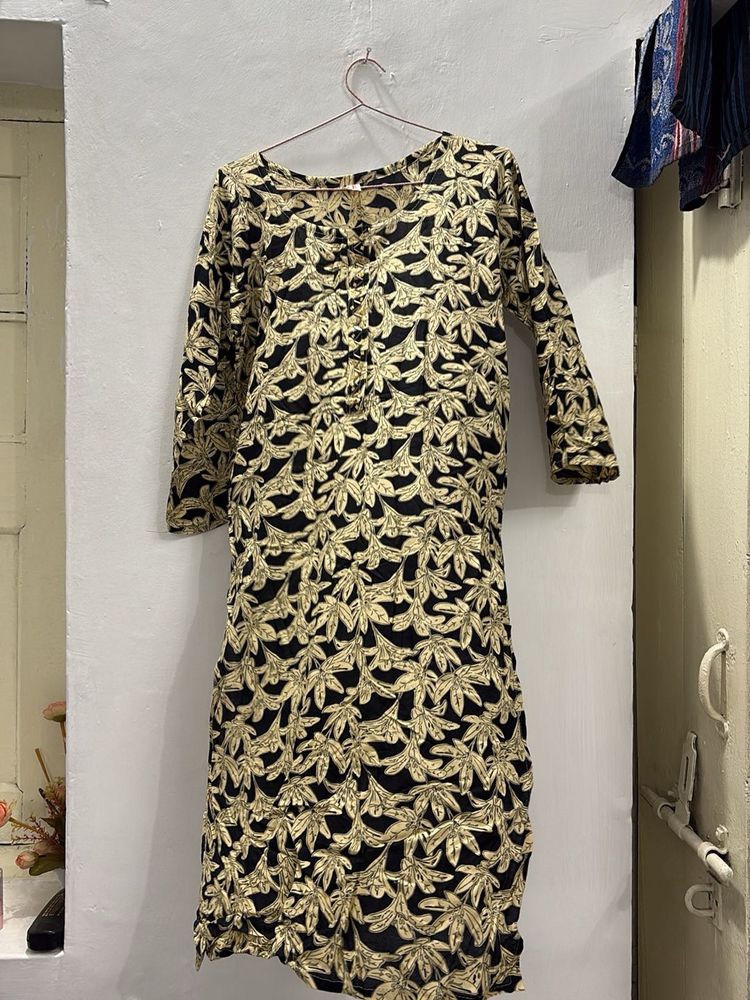 Black &amp; Gold kurta pant set