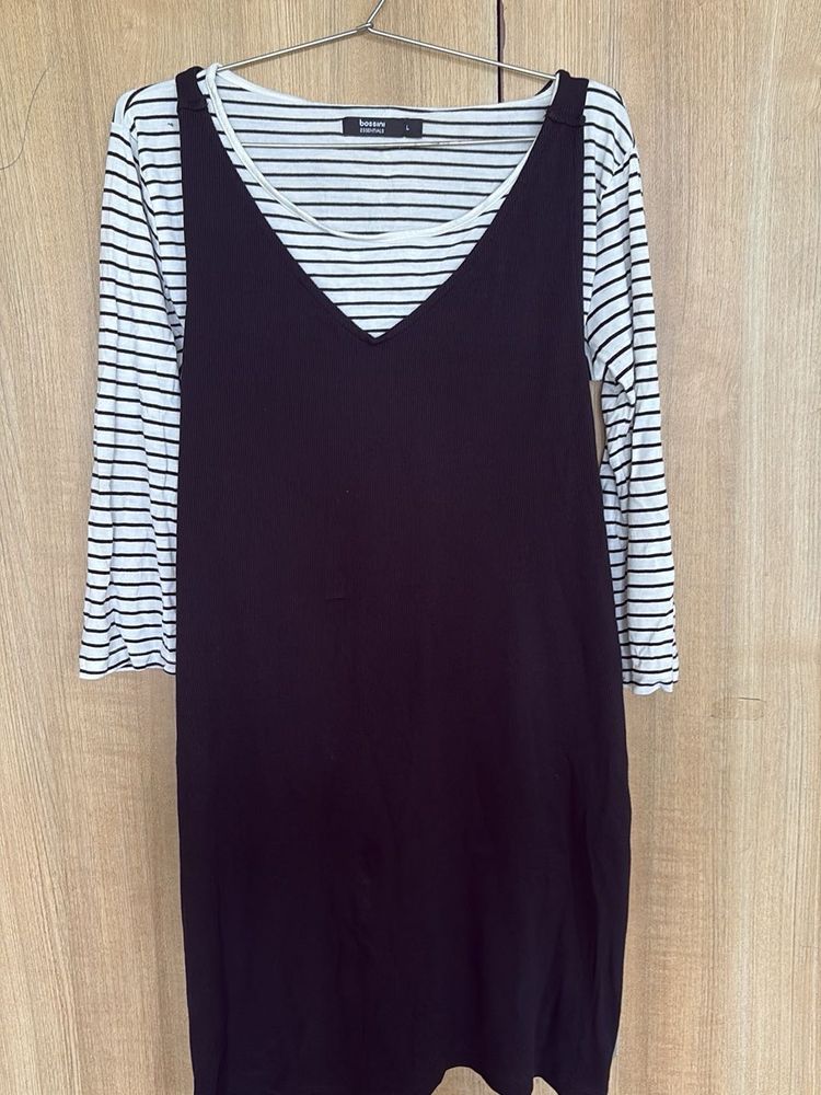 Striped Long Sleeve Dress