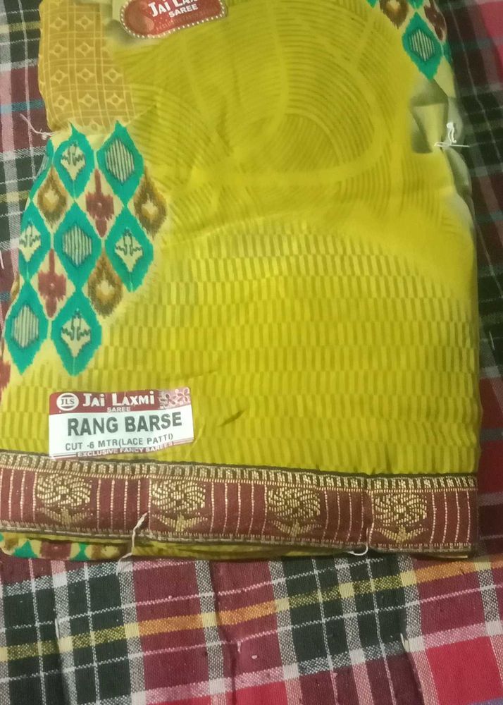 Elegant Yellow Rang Barse Saree