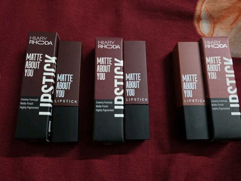 Hilary Rhoda Matte Lipstick set of 3