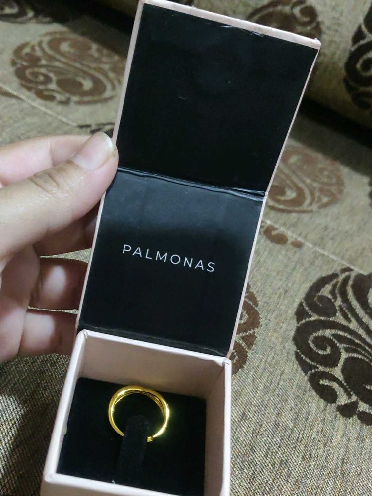 925 Elegant Gold plated Band Ring