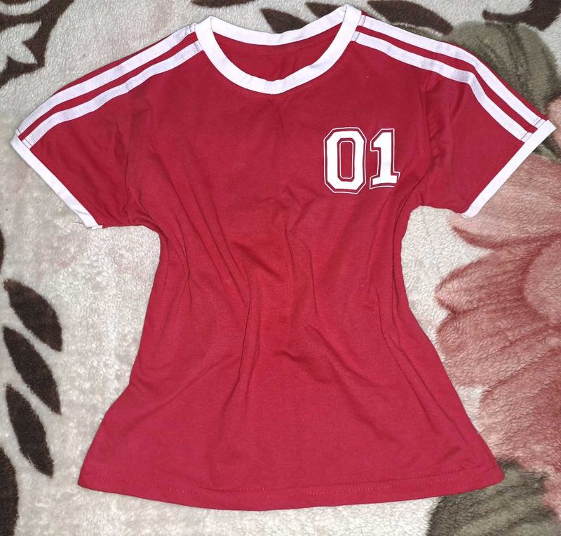 Red '01' Graphic Tee