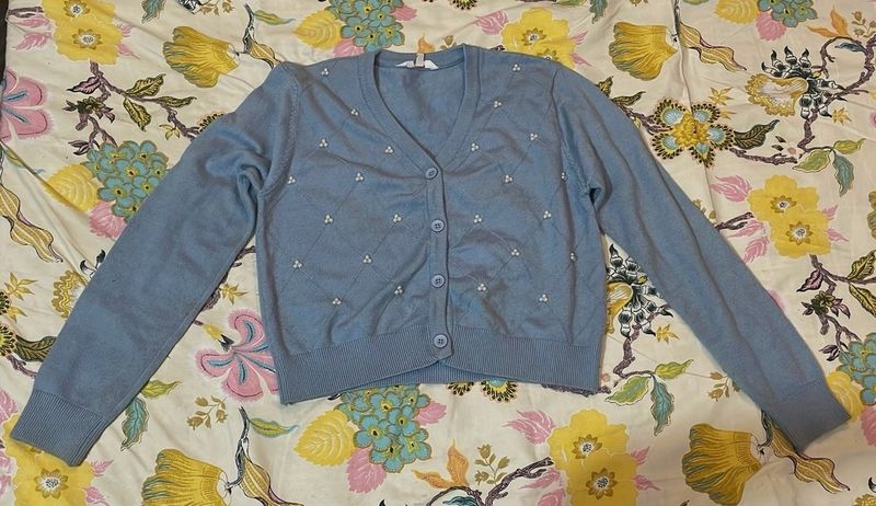 Cute lavender Korean style Cardigan