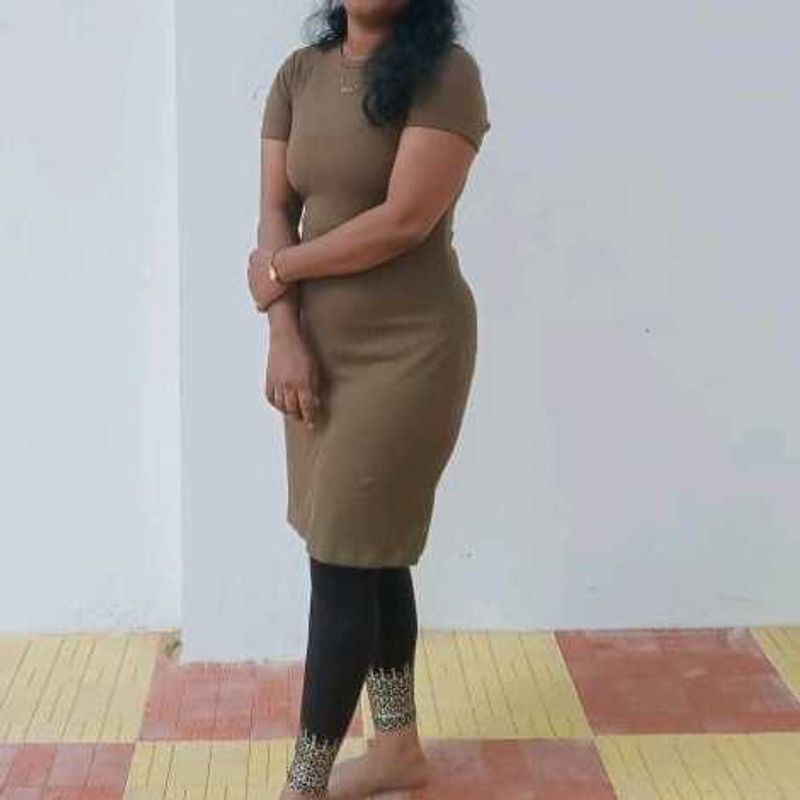 Solid Olive Green Casual Dress