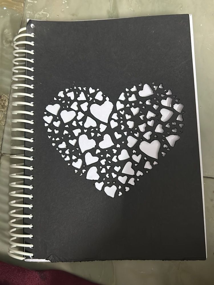 Heart Cutout Spiral Notebook