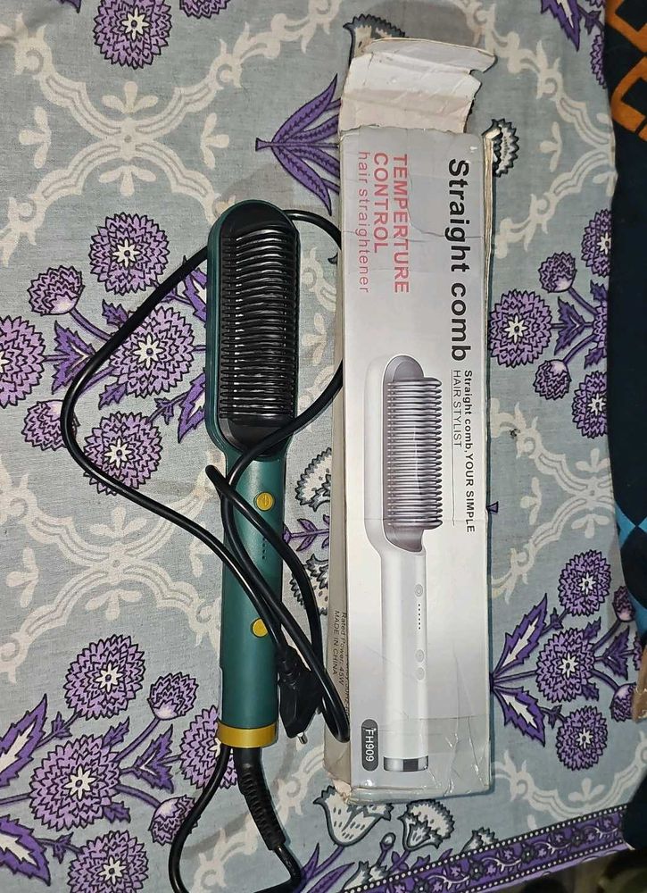Temperature Control Hair Straightener Comb