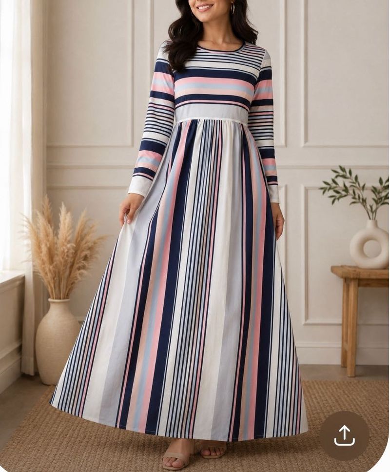 Striped Maxi Dress with pockets