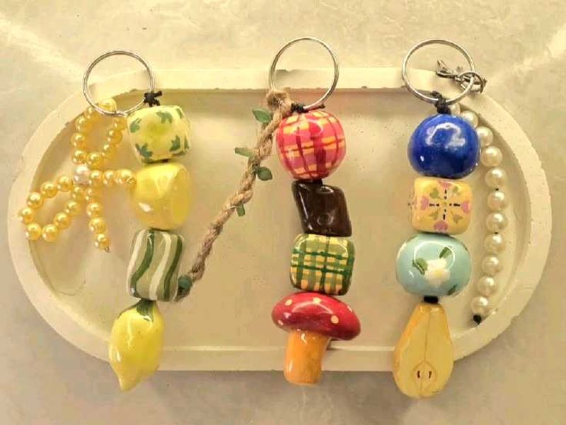 fruity Beaded Key bag Charm