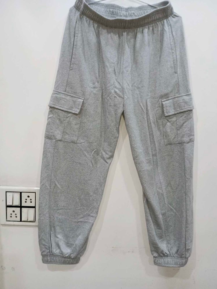Grey Cargo Joggers
