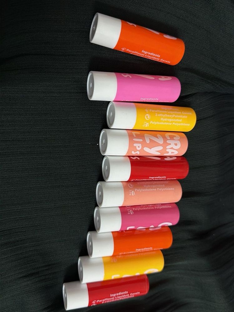 Vibrant Lip Balms - Set of 10