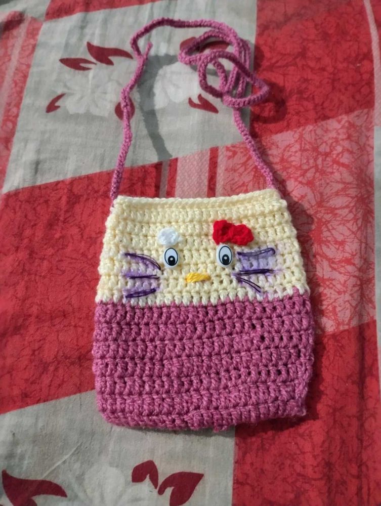 Hello Kitty Crochet Sling Bag