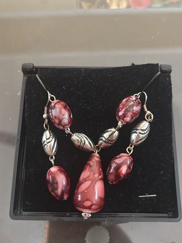 Necklace &amp; earrings with original box