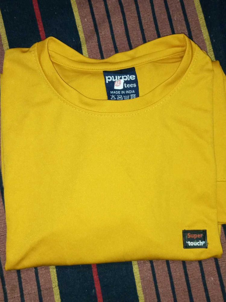 Yellow Long Sleeve Crew Neck Top
