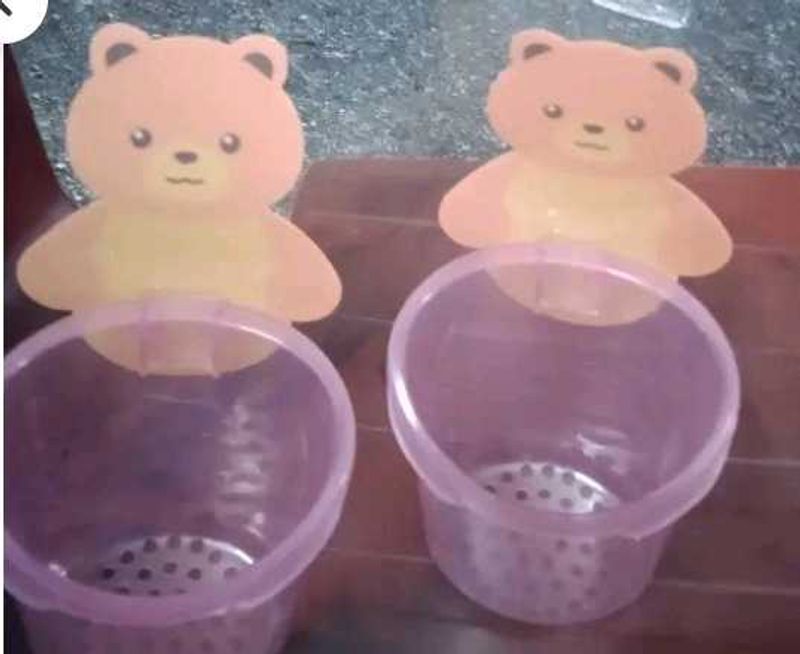 Cute Bear Character Bath Scoops - Set of