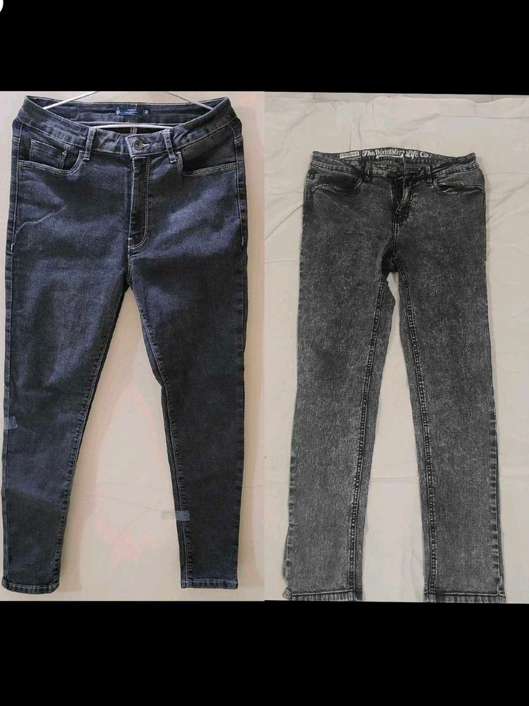 Black and Grey Jeans Set