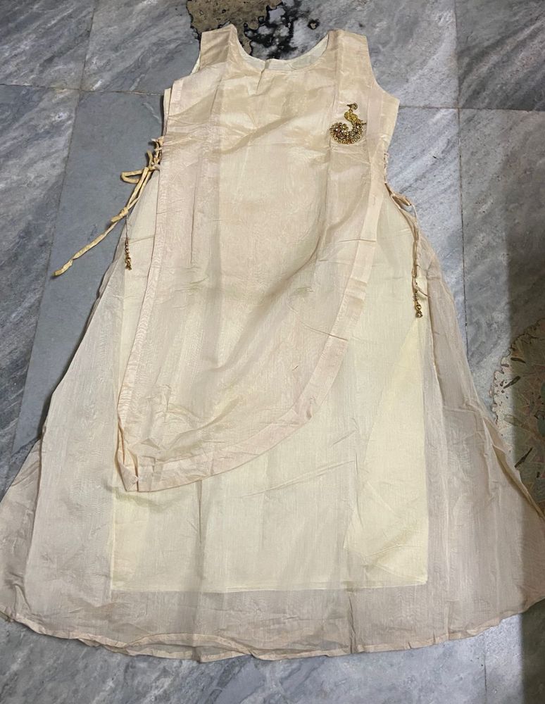 Elegant Cream Ethnic Gown