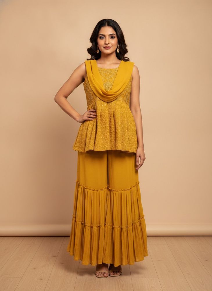 Yellow Embroidered Kurta Set