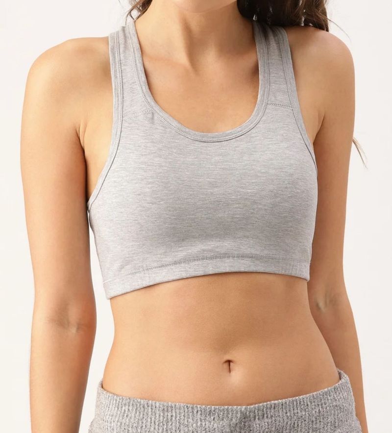 Grey Non Padded Sports Bra