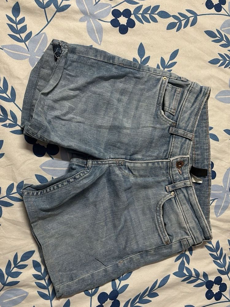 Light Wash Denim Shorts