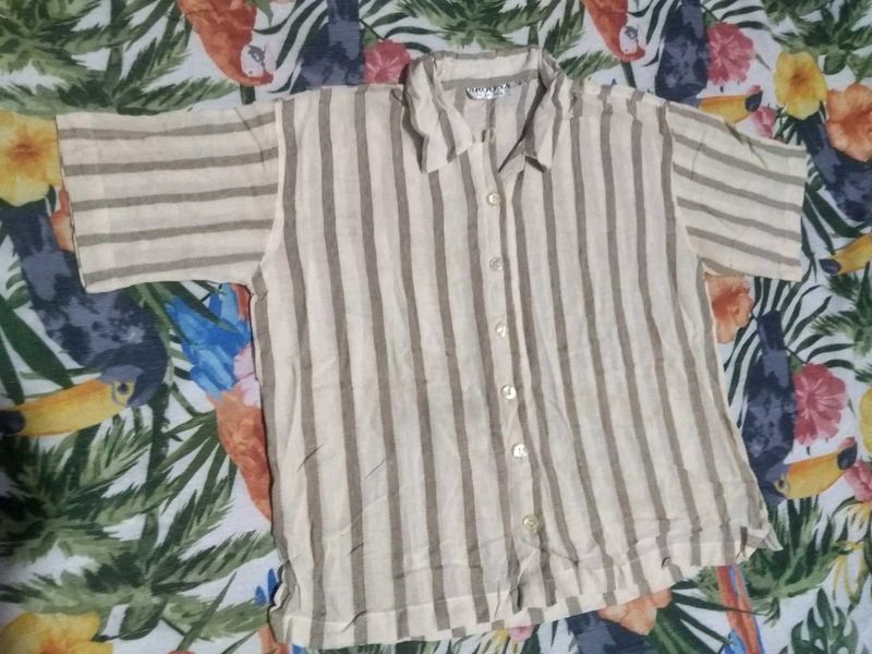 Striped Button-Down Shirt