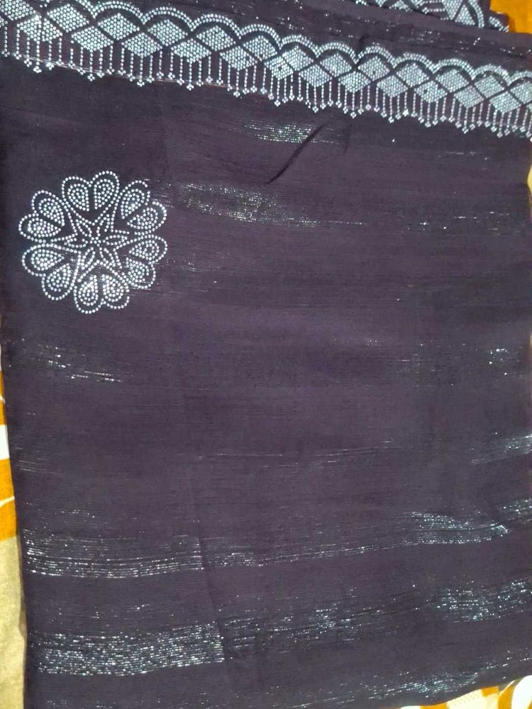 Elegant Dark Purple Saree