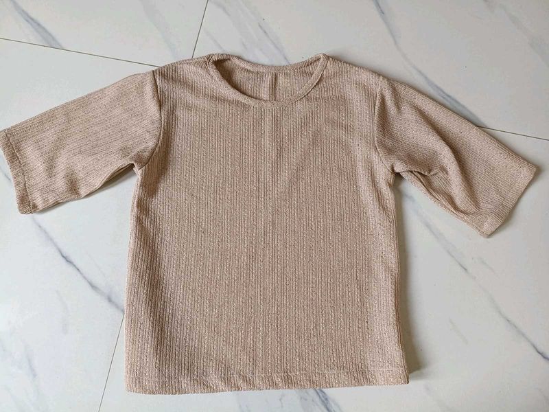 Sparkly Beige Top