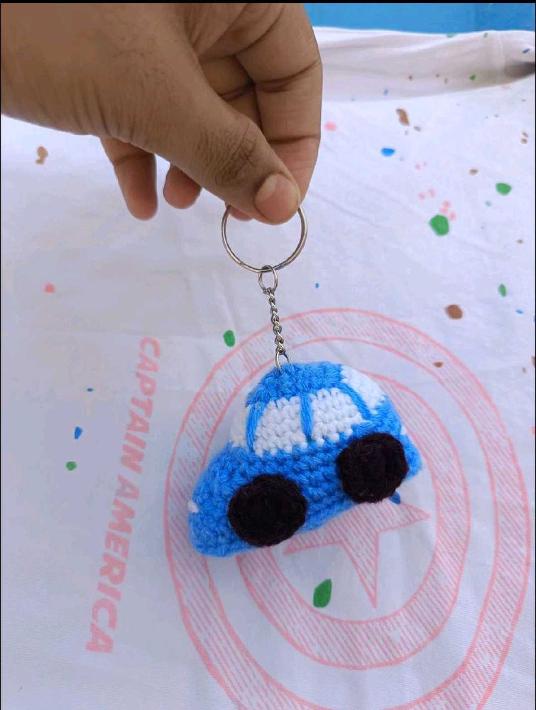 🚗 Handmade Crochet Car Keychain 😍