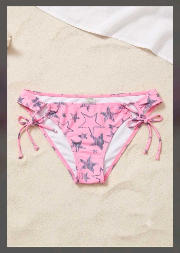 Pink Star Print Bikini Bottoms