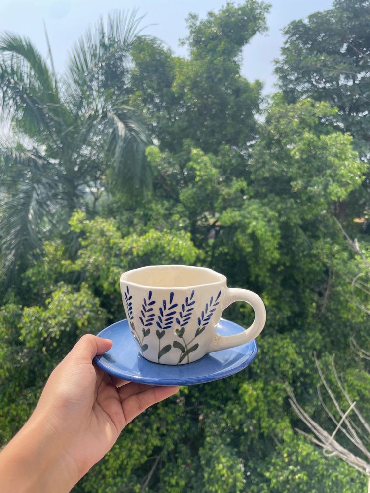 Handcrafted Ceramic Cup &amp; Saucer