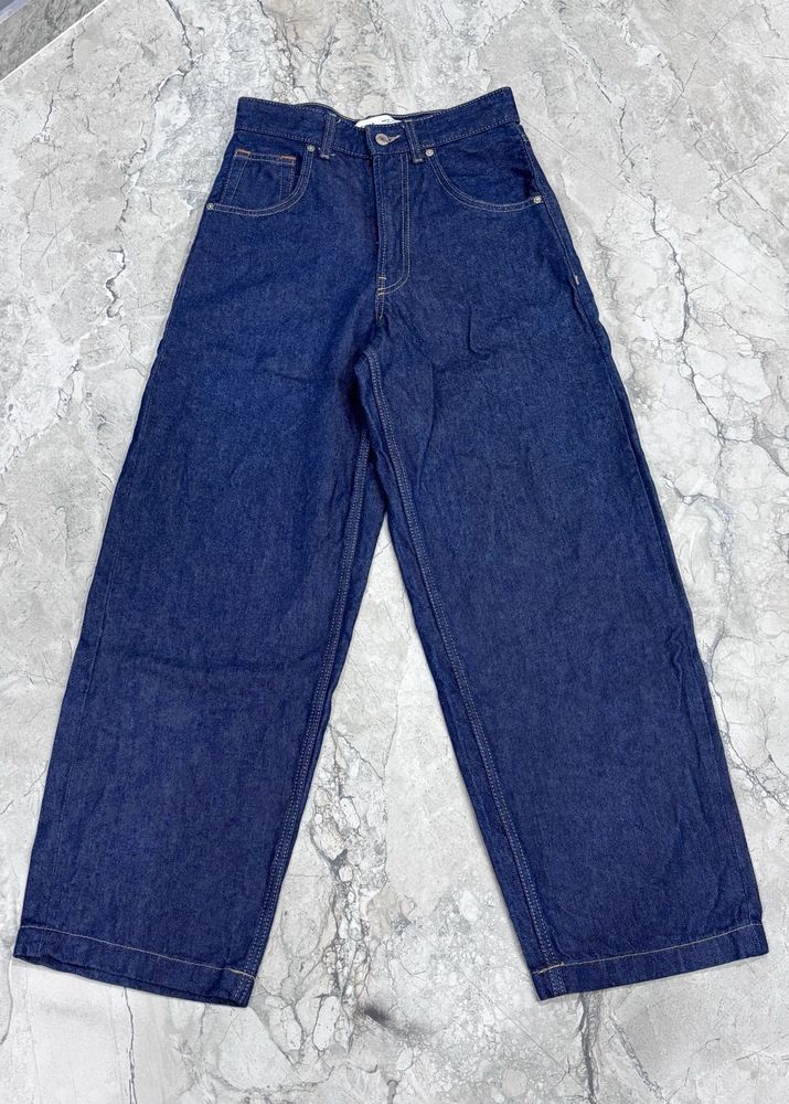 Raw Denim Baggy Jeans – Size 28 | Premium Quality