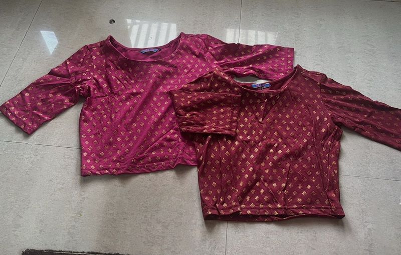 COMBO Pack of 2 Silk Blend Blouses
