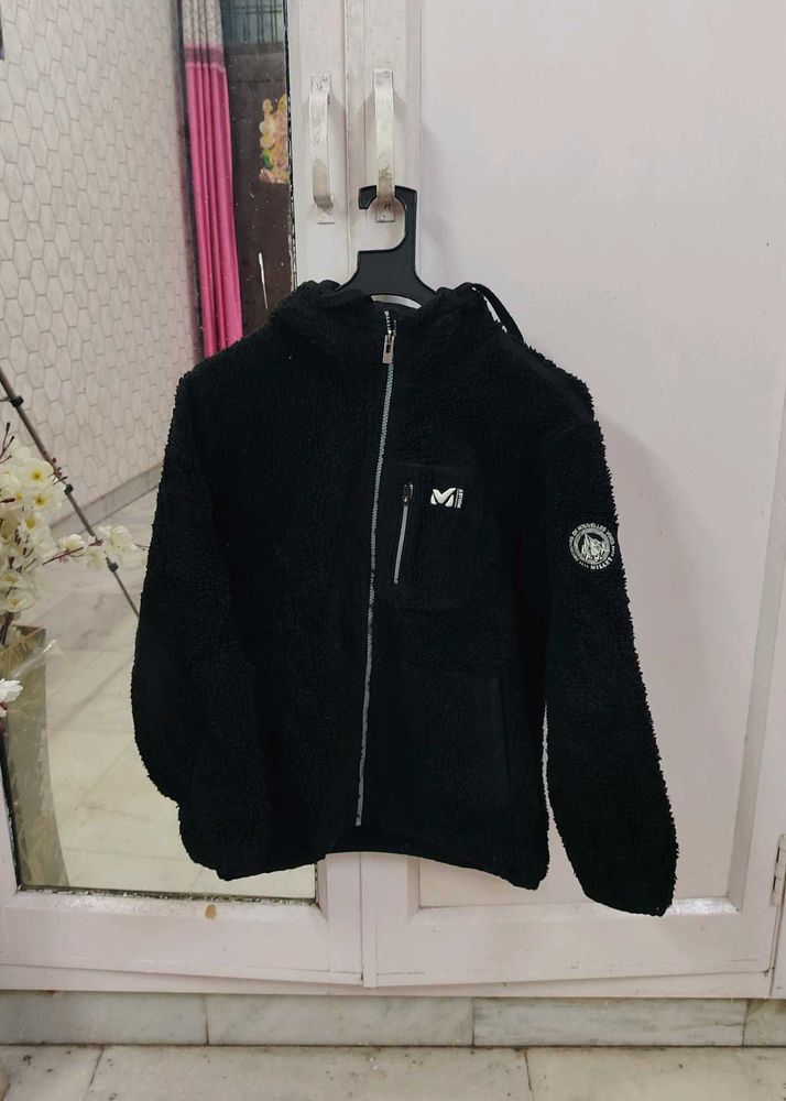 Black Fleece Hoodie Jacket