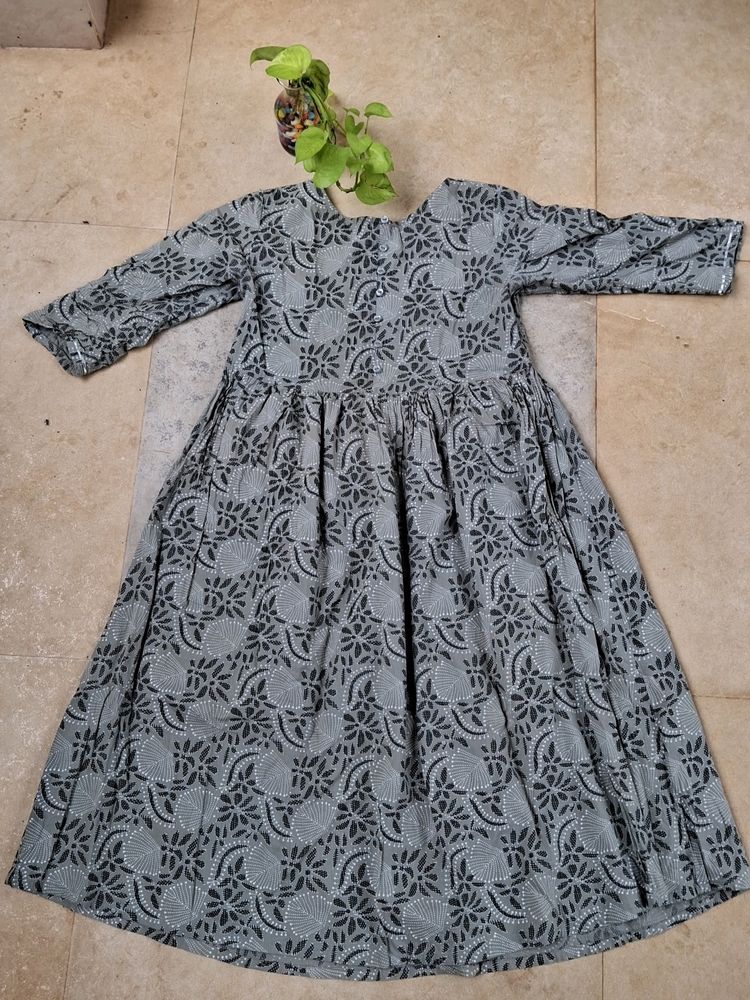 Flared Green Kurta