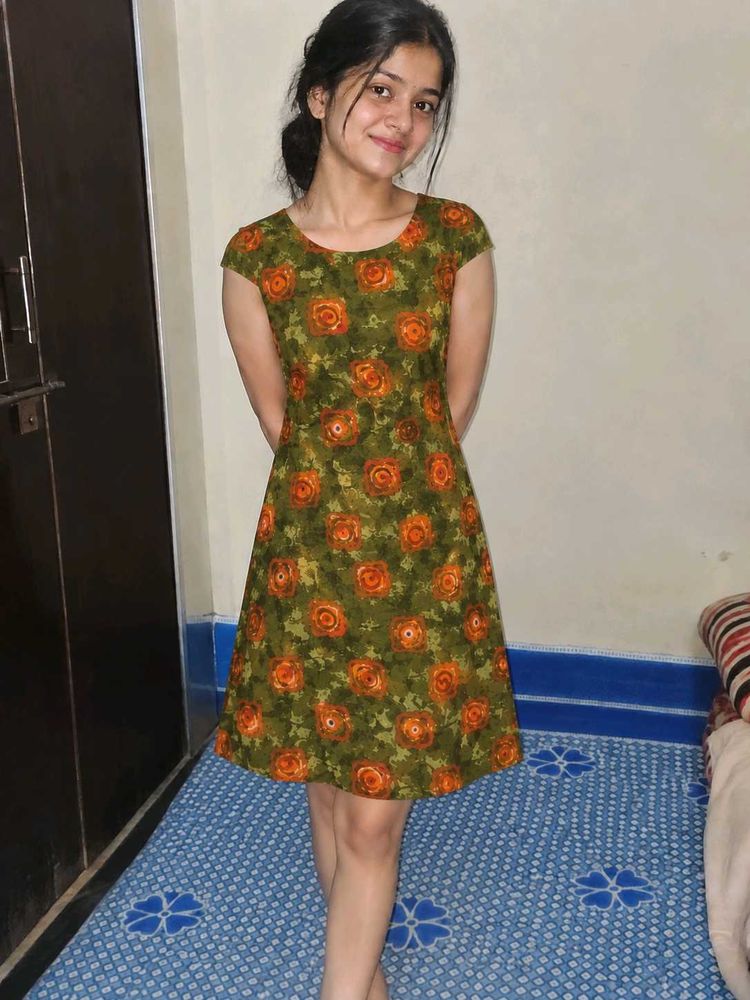 Women's Floral Print A-Line Dress