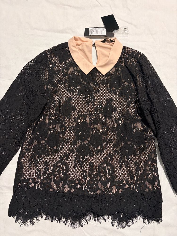 Max Collared Lace Top