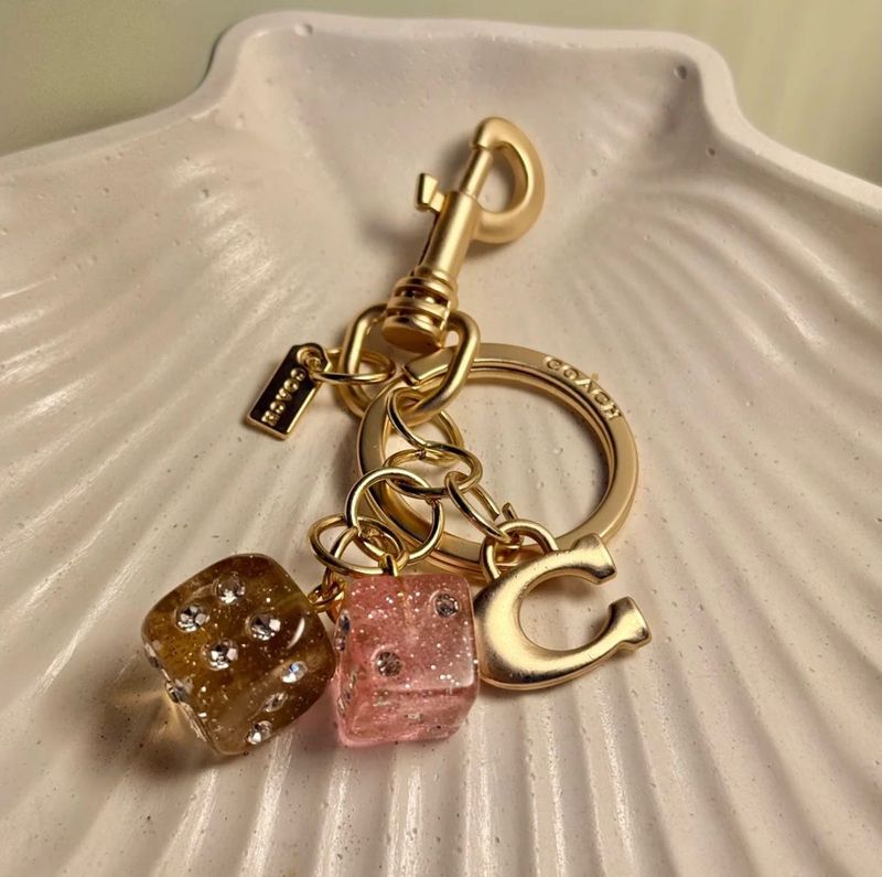 Coach Dice Charm Keychain