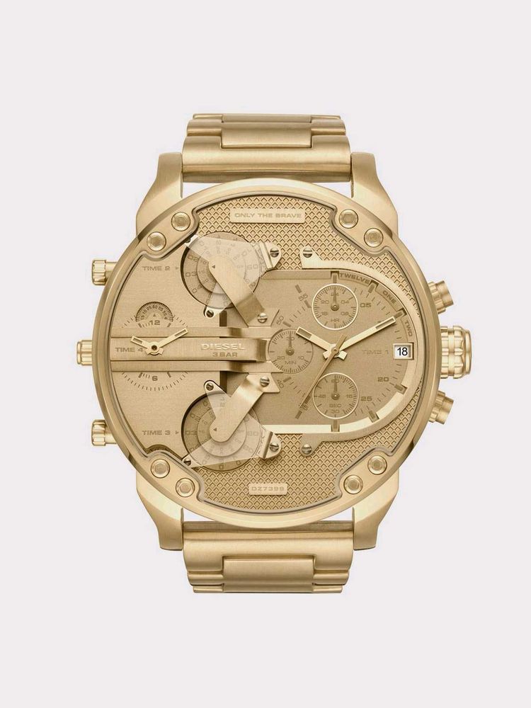Diesel BIG DADDY chronograph gold watch PREMIUM QU