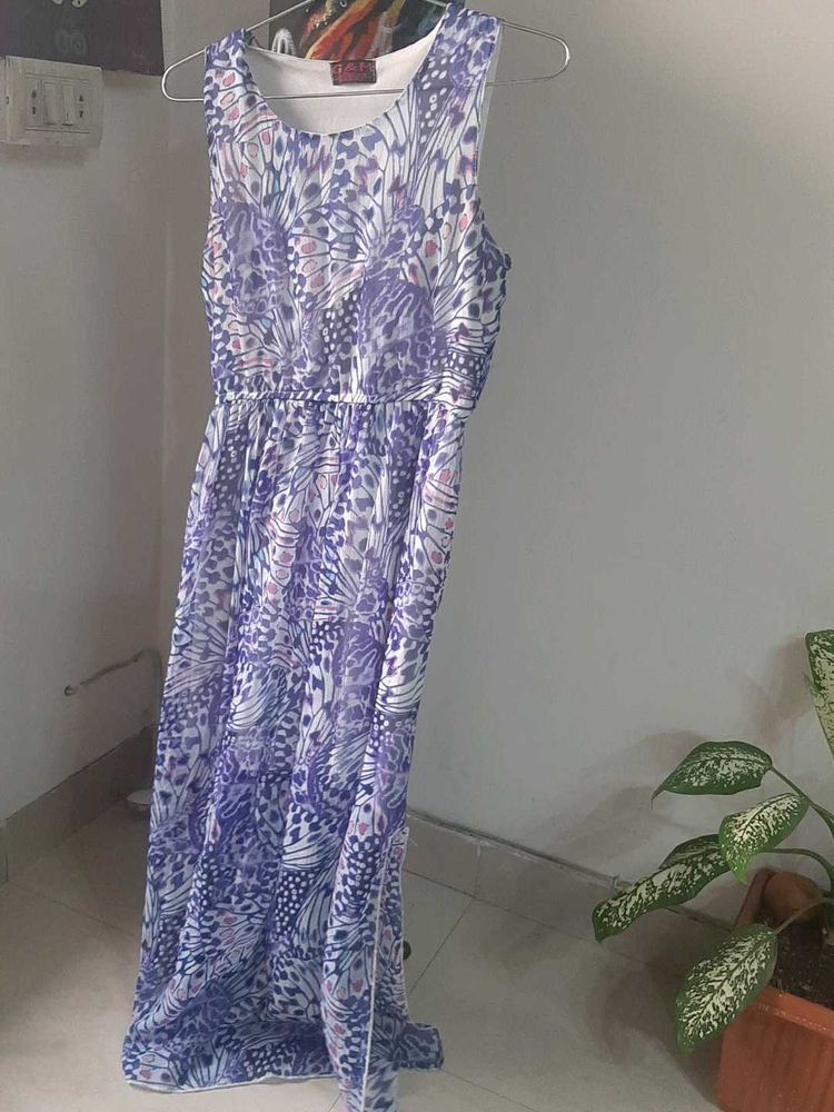 Beautiful Butterfly Print Maxi Dress