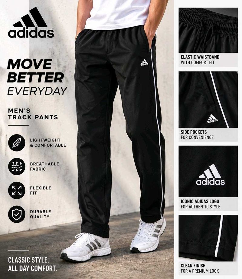 🇺🇸Adidas Black Track Pants