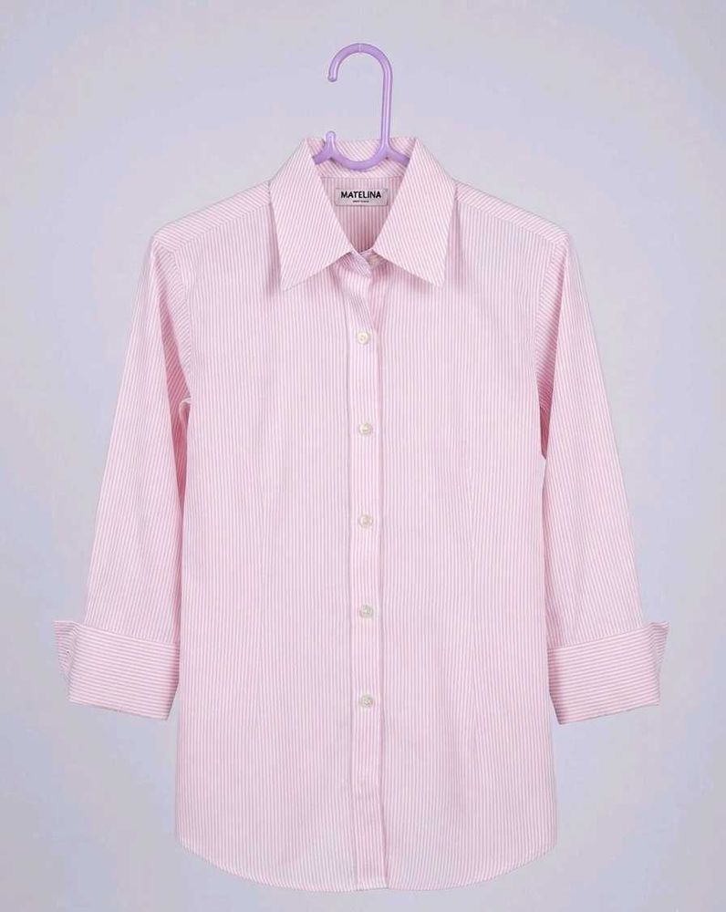 Pink Striped Button-Up Shirt