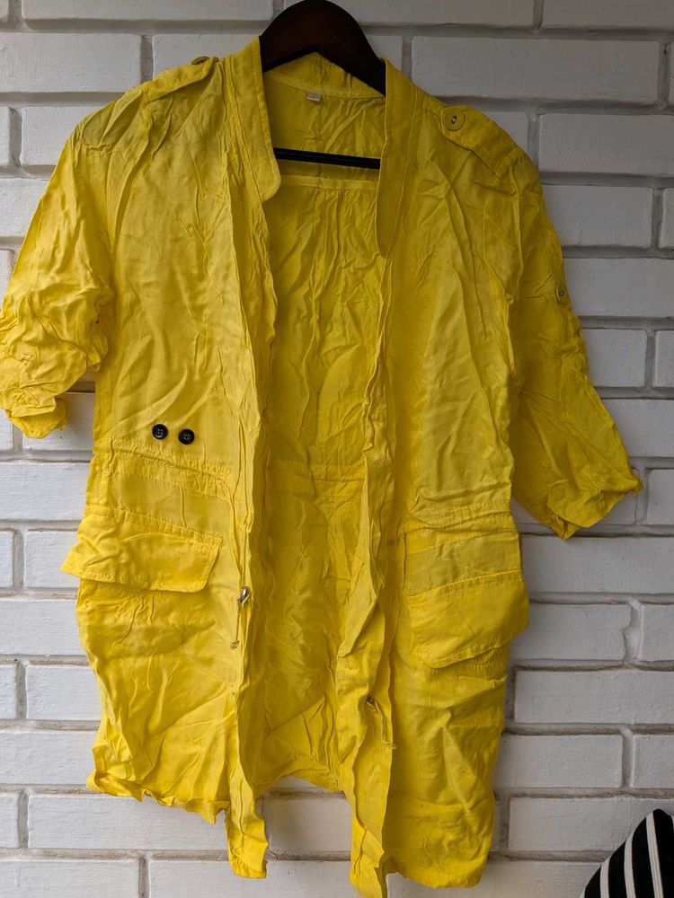 Vibrant Yellow Women's Jacket/ Shrug