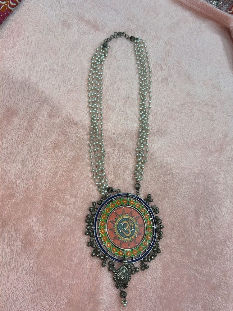 Handcrafted Rajasthani Meenakari Oxidised Necklace