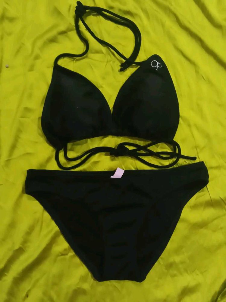 Black Bikini Bra panty set