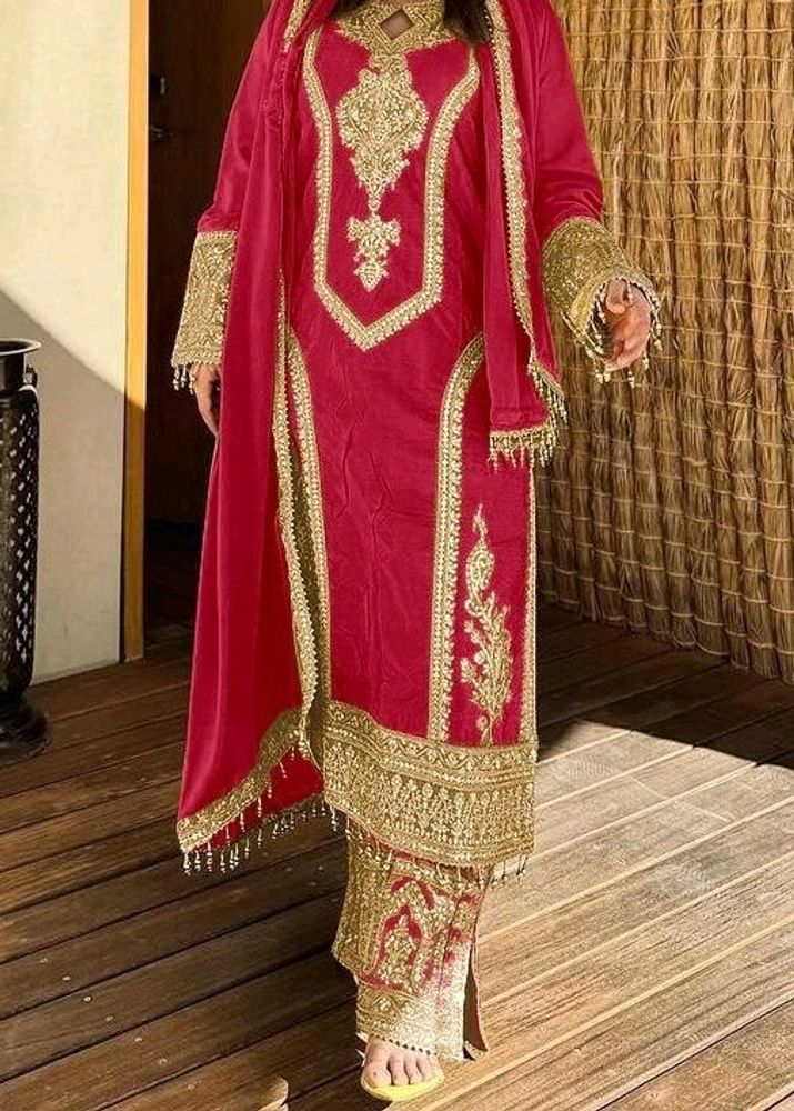 Readymade Top Plazzo &amp; Dupatta Set