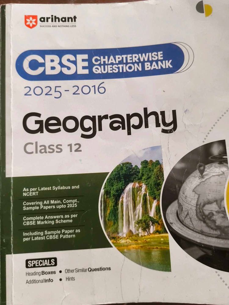 Arihant CBSE Geography Class 12 All Chapter cover