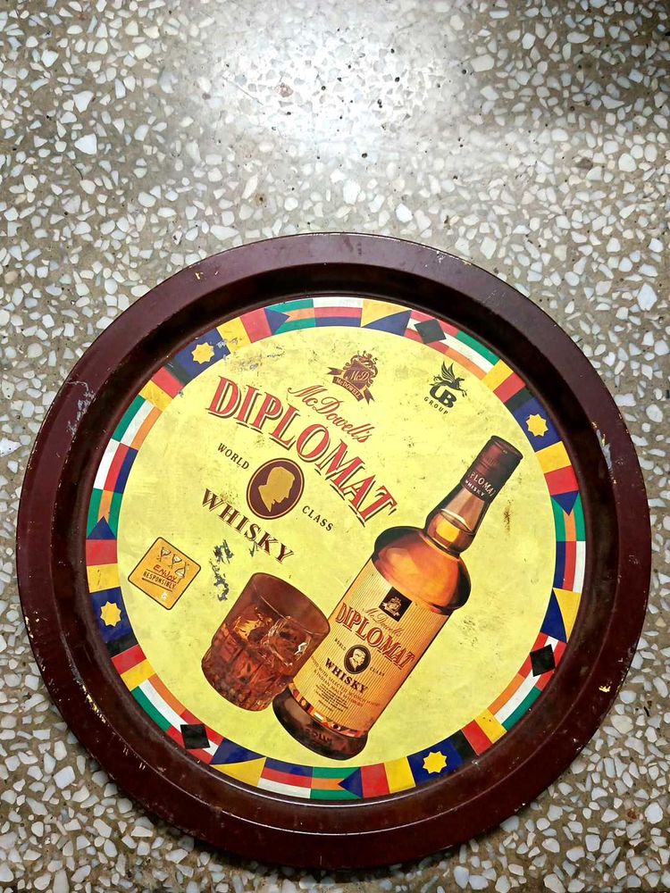 Vintage McDowell's Diplomat Whiskey Tray