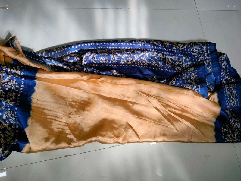 Blue &amp; Peach Saree