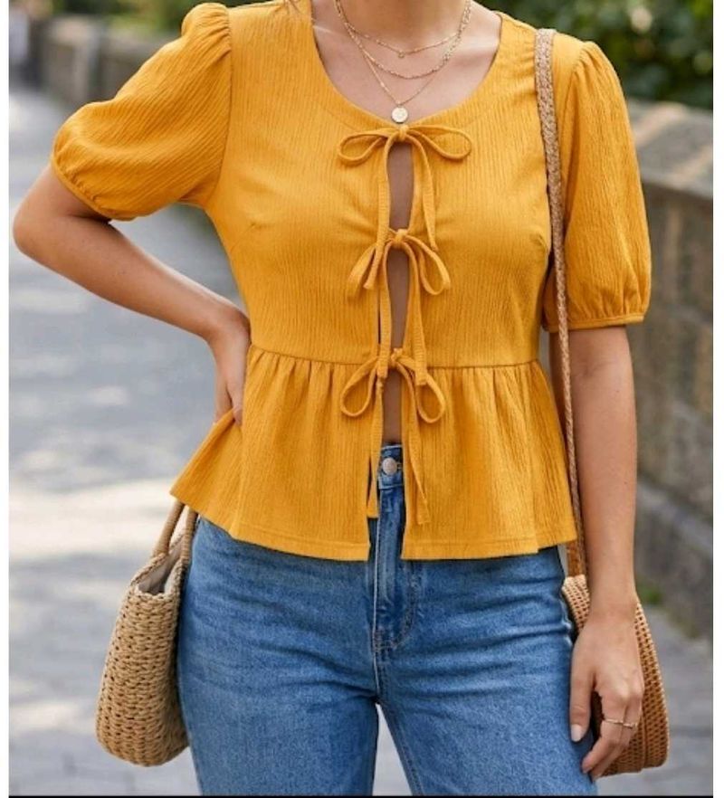 shein orange casual trendy Top