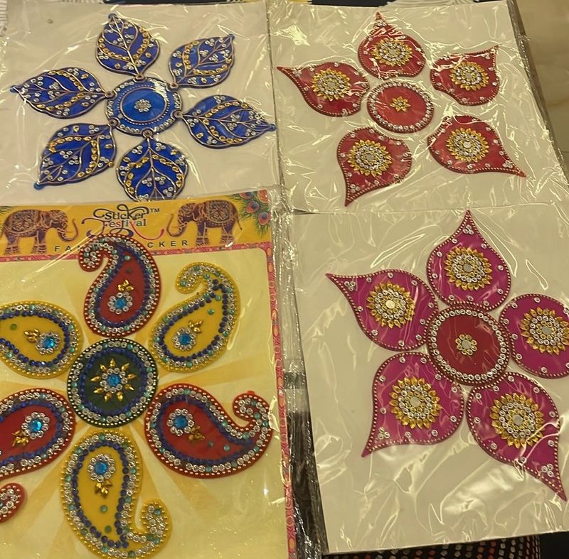 Diwali Decoration Sticker Rangoli